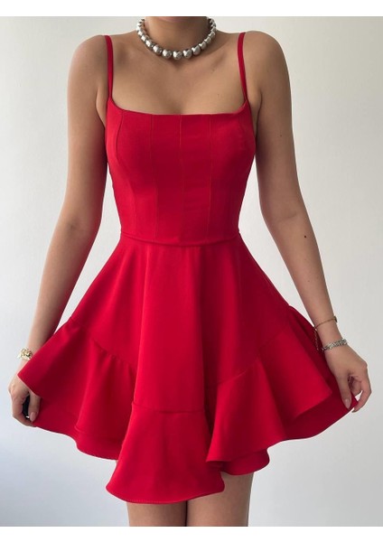 Common Ip Askılı Elbise