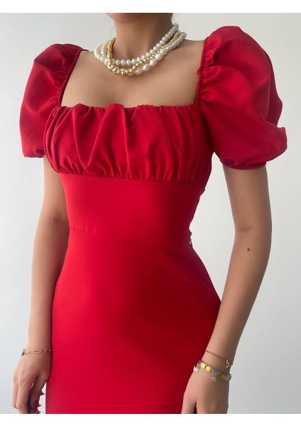 Hessen Sırt Dekolteli Elbise