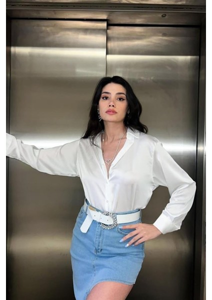 Beyaz Saten Gömlek fırsatları