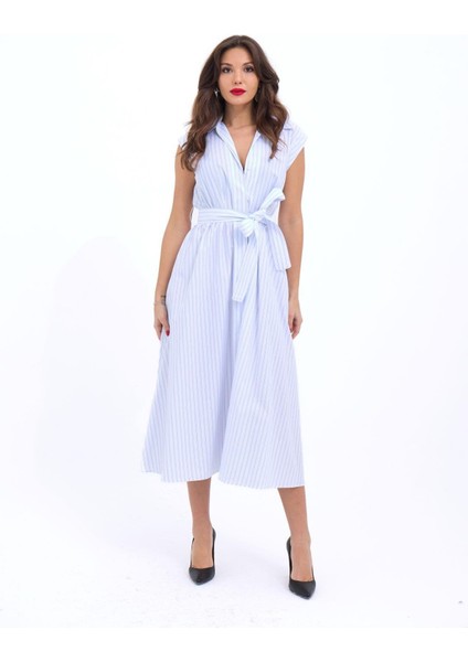 7127 Elbise-Atlanta Çizgili