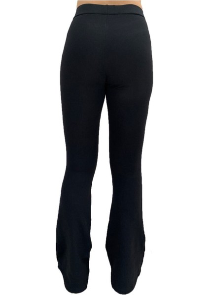 Kadın Siyah Ispanyol Paça Tayt modelleri