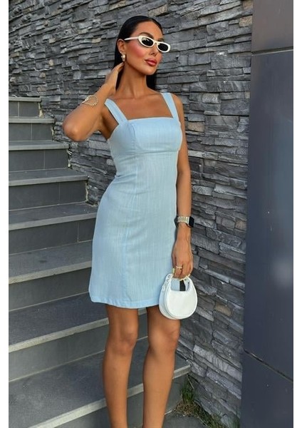 Kare Yaka Mini Elbise 2903 fırsatları