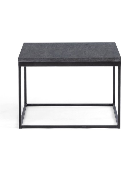 Calista Siyah Metal Ahşap Yan Sehpa fiyatları