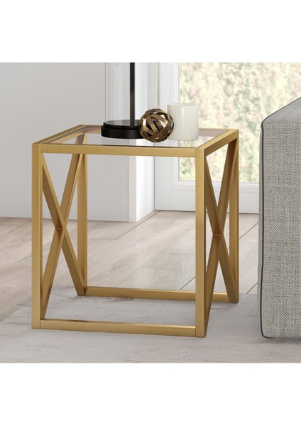 Etta Gold Metal Cam Yan Sehpa fiyatları