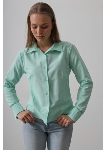 Basic Gömlek - Mint