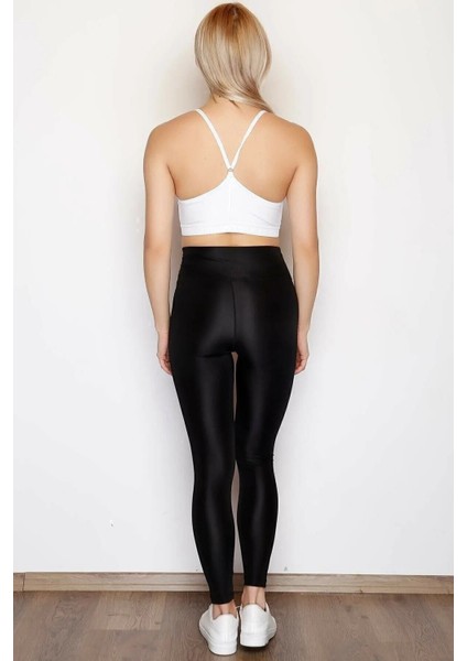 Kadın Siyah Yüksek Bel Disko Tayt Toparlayıcı fırsatları