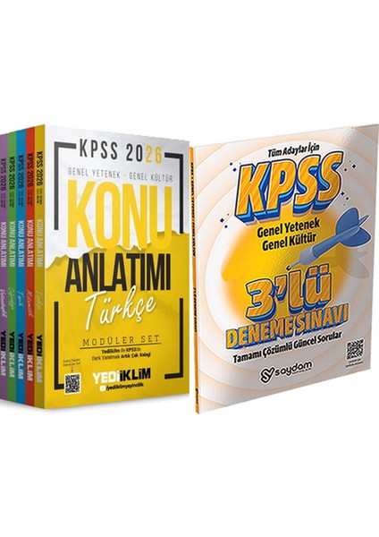 2026 Kpss Konu Anlatımı Modüler Set (5 Kitap) - 3 Deneme