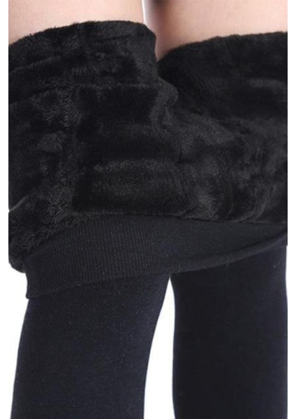 Kadın Siyah Içi Peluş Esnek Kışlık Termal Tayt indirimleri