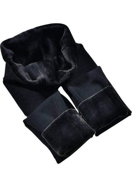 Kadın Siyah Içi Peluş Esnek Kışlık Termal Tayt