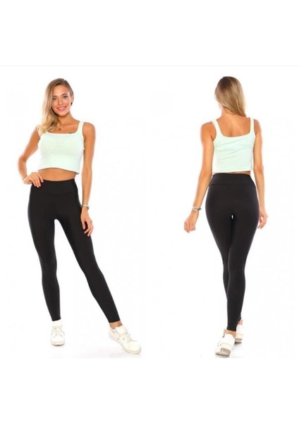 Kadın Siyah Kışlık Parlak Disko Tayt fiyatları