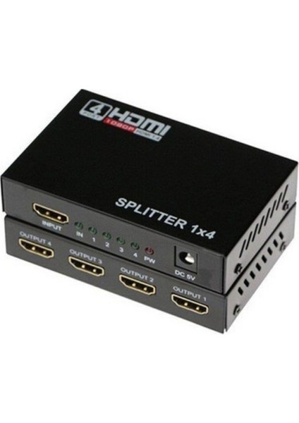 4 Port HDMI Çoklayıcı Splitter Switch Çoğaltıcı Çoklu Ekran 1 Giriş 4 Çıkış 1x4
