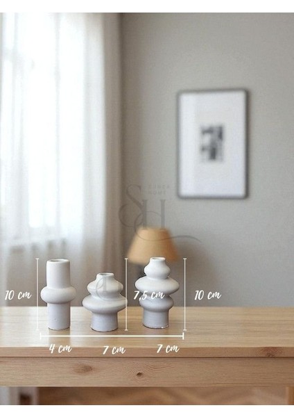 3'lü Hm Model Iskandinav Dekoratif Mini Vazo Set fiyatları