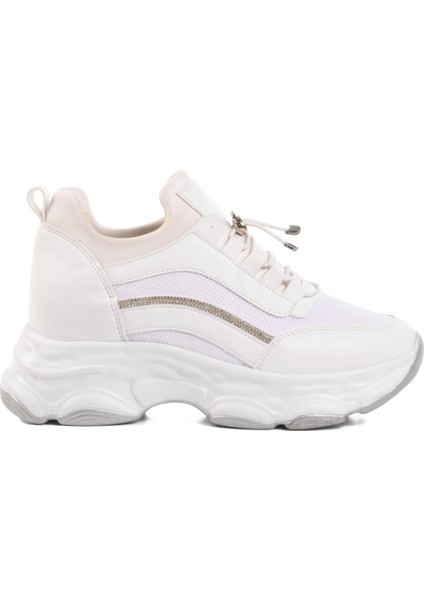Beyaz Yüksek Taban Kadın Sneaker 6064 Z modelleri