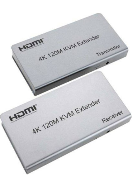 Extender HDMI Uzatıcı 120 mt Kvm Extender HDMI Extender Uzatma Adaptörü Cat5 Cat6 Uzatma Aparatı Full Hd 4K