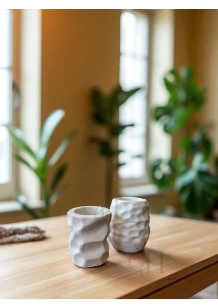 2'li Dekoratif Etnik Desenli Vazo Set, Şık Dokulu Vazo Set modelleri