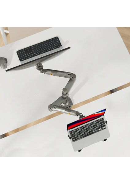 Nb H180-FP Çift Kol Amortisörlü 17"-27" Monitör Tutucu ve 10"-17" Laptop Standı fırsatları