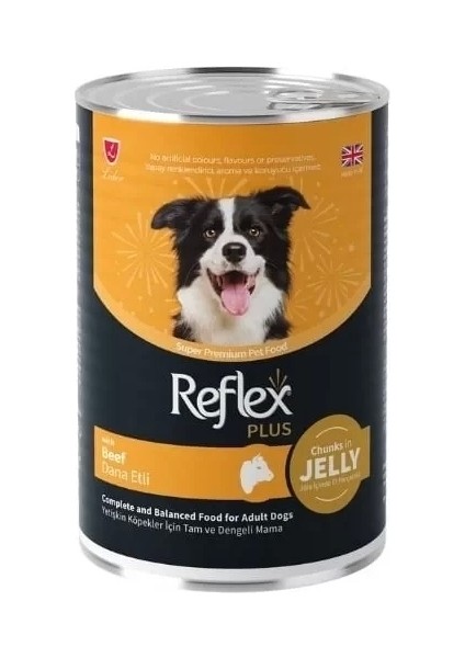 Reflex Plus Jöle Içinde Dana Etli Yetişkin Konserve Köpek Maması 400 gr