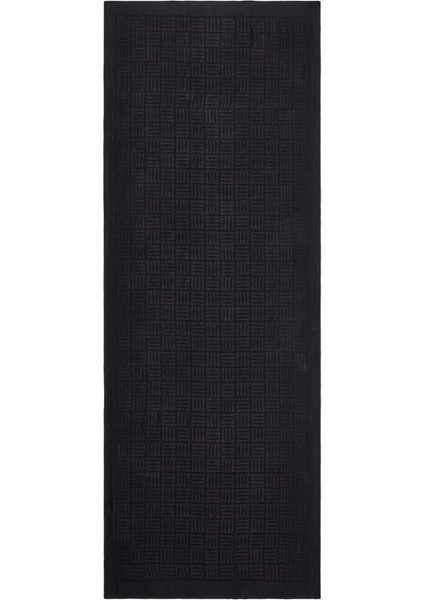 Imannnor Iman Kare Siyah Naia Pamuk Şal 70X210 fiyatları