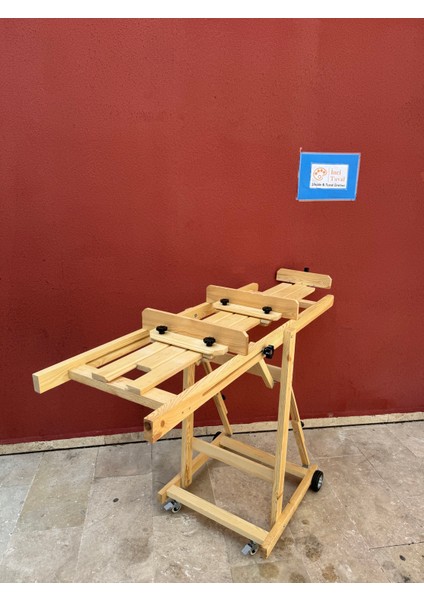 Multi Fonksiyon Profesyonel Ahşap Büyük Boy Tekerlekli Şövale Üstad H Tipi 270CM Yatay Katlanabilir fırsatları