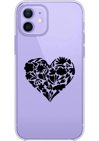 Iphone 12-Iphone 12 Pro Uyumlu Desenli Lüx Şeffaf Silikon Kılıf MNL16 modelleri
