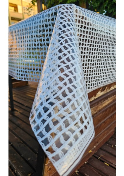 Lüks Hasır Desen Pvc Kaplamalı Silinebilir Su Geçirmez Şeffaf Masa Örtüsü