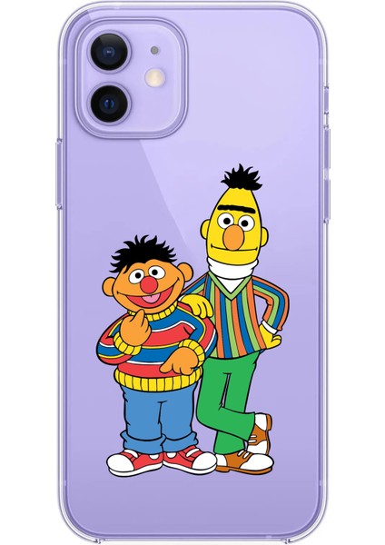 Iphone 12-Iphone 12 Pro Uyumlu Desenli Lüx Şeffaf Silikon Kılıf MNL10 modelleri