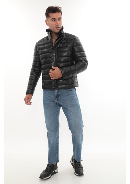 DERiMONTAYA %100 Orijinal Hakiki Yakası Kürklü Siyah Deri Mont Ceket fiyatları