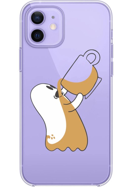 Iphone 12-Iphone 12 Pro Uyumlu Desenli Lüx Şeffaf Silikon Kılıf MNL30 modelleri