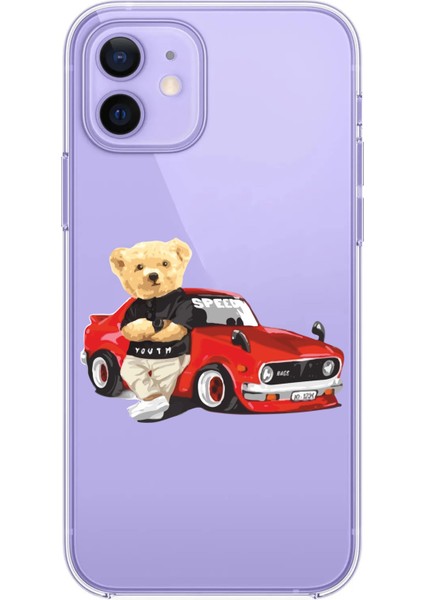 Iphone 12-Iphone 12 Pro Uyumlu Desenli Lüx Şeffaf Silikon Kılıf MNL18 modelleri