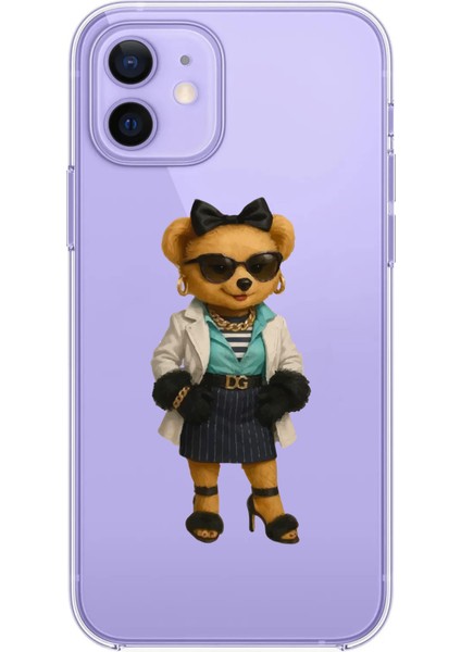 Iphone 12-Iphone 12 Pro Uyumlu Desenli Lüx Şeffaf Silikon Kılıf MNL23 modelleri