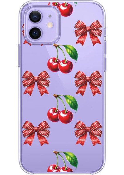 Iphone 12-Iphone 12 Pro Uyumlu Desenli Lüx Şeffaf Silikon Kılıf MNL28