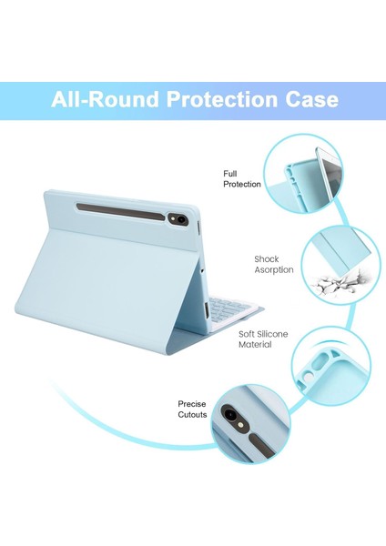 Galaxy Tab S10 Fe+ Plus 13.1 Inç 2025 Ile Uyumlu Bluetooth Türkçe Q Klavyeli Kılıfı(Tablet Değildir) modelleri