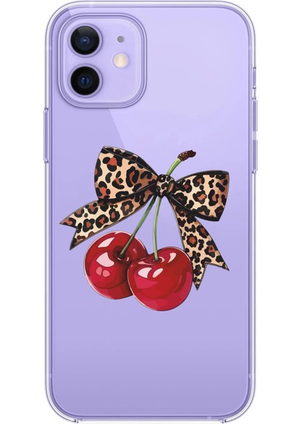 Iphone 12-Iphone 12 Pro Uyumlu Desenli Lüx Şeffaf Silikon Kılıf MNL29