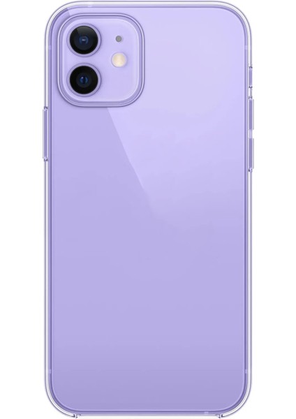 Iphone 12-Iphone 12 Pro Uyumlu Desenli Lüx Şeffaf Silikon Kılıf Şeffaf