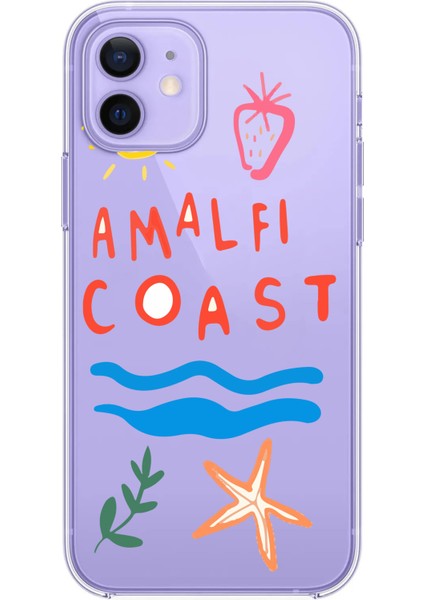 Iphone 12-Iphone 12 Pro Uyumlu Desenli Lüx Şeffaf Silikon Kılıf MNL13 modelleri