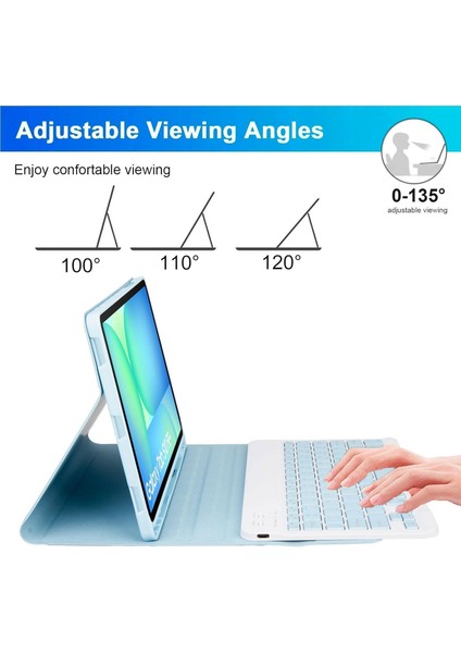 Huawei Matepad Se 11 2024 Inch Ile Uyumlu Bluetooth Türkçe Q Klavyeli Kılıfı modelleri