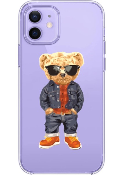 Iphone 12-Iphone 12 Pro Uyumlu Desenli Lüx Şeffaf Silikon Kılıf MNL20 modelleri
