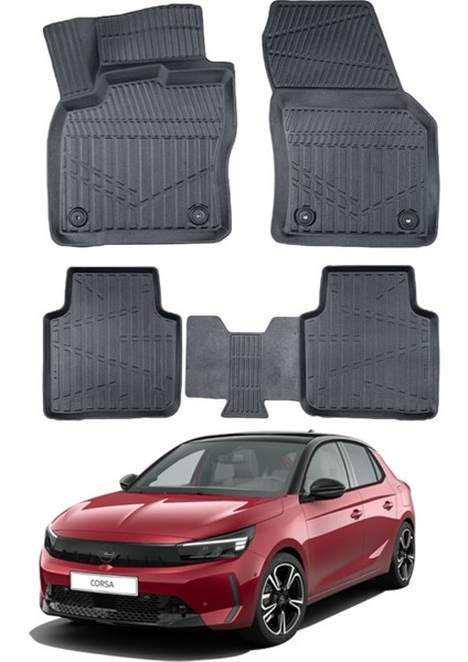 Opel Corsa F 2019- Uyumlu Araca Özel Lüx 4d Paspas