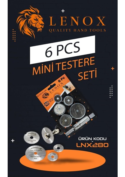Mini Testere Seti – 6 Parça Hassas Kesim Lenox Tools