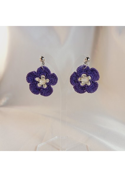 El Yapımı Örgü Çiçek Küpe | Yazlık, Hafif, Antialerjik Kadın Küpe Modelleri | Kadın El Yapımı Çiçek Küpe | Yaz, Plaj, Bahar Kombinlerine Uygun Tasarım | Yaz Modası Trend Takı