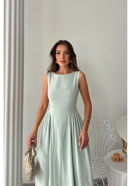 Ekru Fit Flare Korsajlı Elbise fiyatları