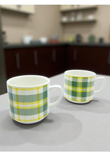 Ekose Desenli 2'li Fincan Takımı fiyatları