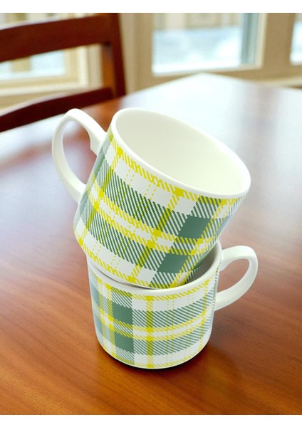 Ekose Desenli 2'li Fincan Takımı fırsatları