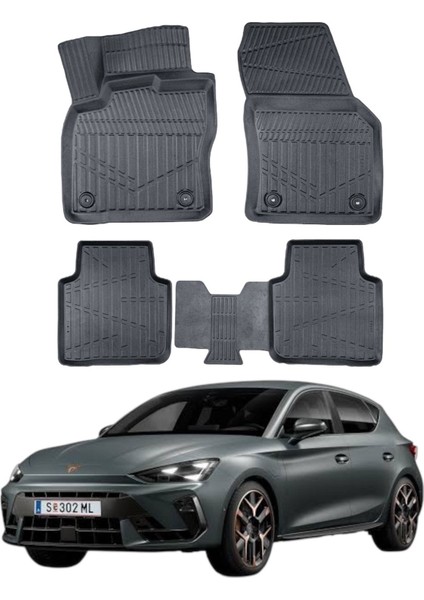 Cupra Leon 2023+ Uyumlu Araca Özel Lüx 4d Paspas