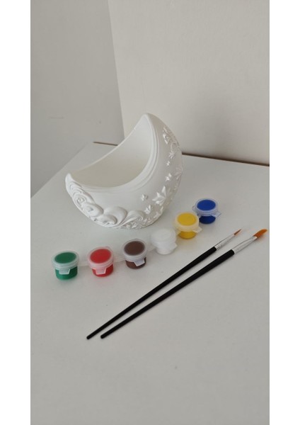 Ay Desenli Boyanabilir Taş Tozu Obje Seti fırsatları