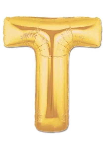 T Harf Folyo Balon Altın Renk 40 İnç