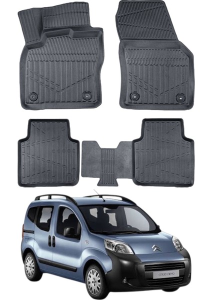 Citroen Nemo 2007- Uyumlu Araca Özel Lüx 4d Paspas