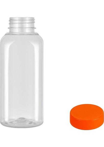 10 Adet 1000 ml Smoothie Detoks Şişesi Şeffaf Plastik Sızdırmaz Kapak Köşeli Meyve Suyu Şişesi