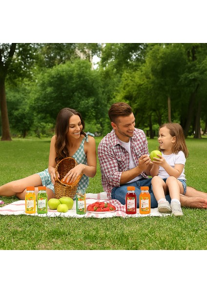 10 Adet 1000 ml Smoothie Detoks Şişesi Şeffaf Plastik Sızdırmaz Kapak Köşeli Meyve Suyu Şişesi