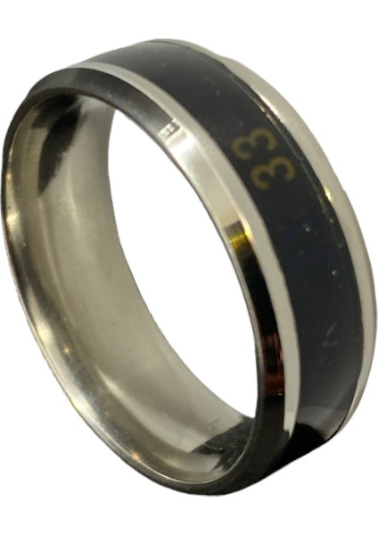 Siyah Renk Aşk Ateşi Ölçer Yüzük